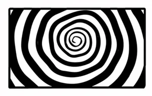 Blackand White Optical Illusion Spiral PNG image