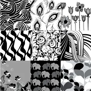 Blackand White Pattern Collage