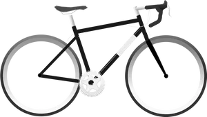 Blackand White Road Bike Vector