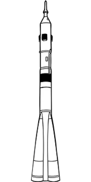 Blackand White Rocket Illustration PNG