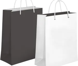 Blackand White Shopping Bags