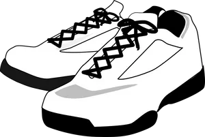 Blackand White Sneakers Vector PNG image