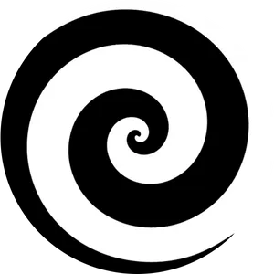 Blackand White Spiral Graphic PNG image