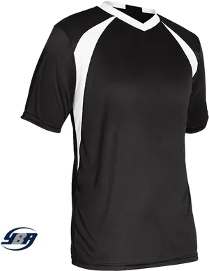 Blackand White Sports Jersey PNG image