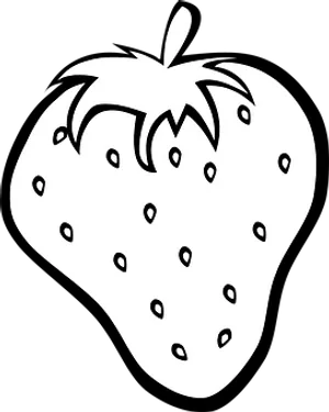 Blackand White Strawberry Graphic PNG image