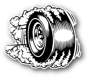 Blackand White Tire Clipart PNG image