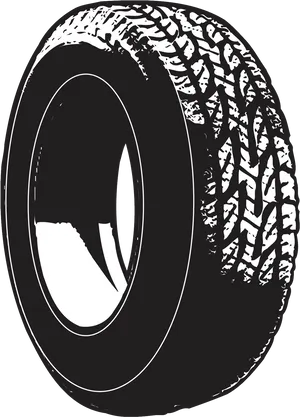 Blackand White Tire Clipart PNG image