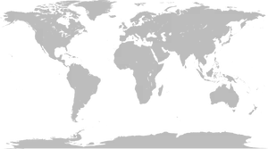 Blackand White World Map