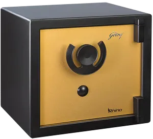 Blackand Yellow Security Safe PNG image