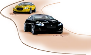 Blackand Yellow Sports Cars Racing PNG