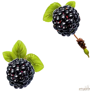 Blackberry Cluster PNG 05232024