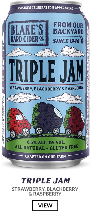 Blakes Triple Jam Hard Cider Can PNG image