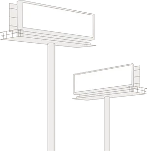 Blank Billboard Structures PNG image