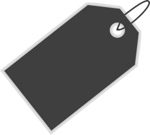 Blank Black Price Tag Graphic PNG image
