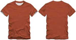 Blank Brown T Shirt Template Front Back PNG