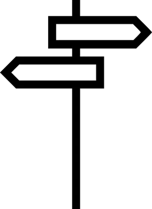 Blank Directional Sign Posts PNG