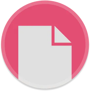 Blank Document Icon Pink Background PNG image