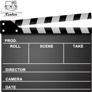 Blank Film Clapperboard Graphic PNG image