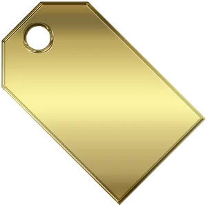 Blank Gold Price Tag PNG image