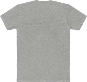 Blank Grey T Shirt Back View PNG image