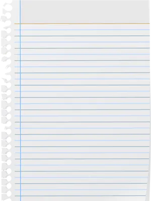 Blank Lined Notebook Paper PNG image