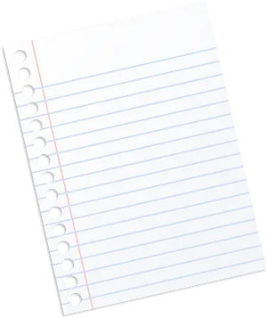 Blank Lined Notebook Paper PNG image