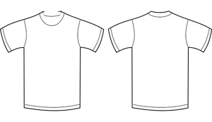 Blank Male T Shirt Template Front Back PNG image