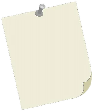 Blank Note Paper Pinned Background PNG