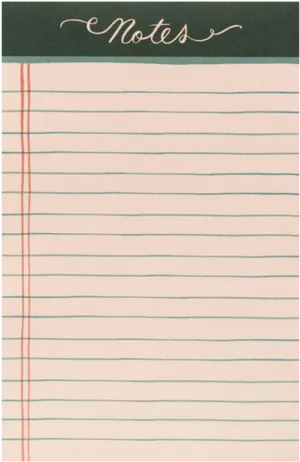 Blank Notebook Paperwith Notes Header PNG image