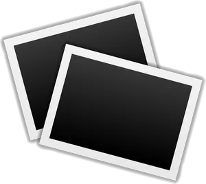 Blank Polaroid Frames Overlapping PNG image