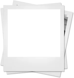 Blank Polaroid Frames Stacked PNG image