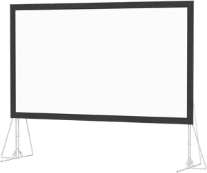 Blank Projection Screenwith Tripod Stands