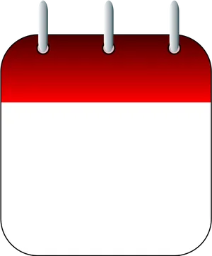 Blank Red White Calendar Clipart PNG image