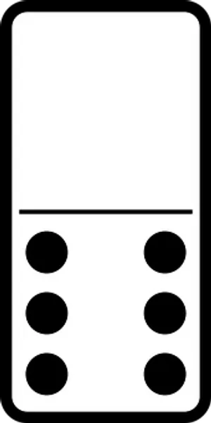 Blank Six Domino Tile PNG image