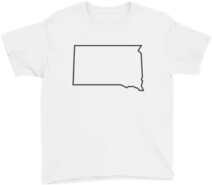 Blank T Shirtwith Black Outline PNG image