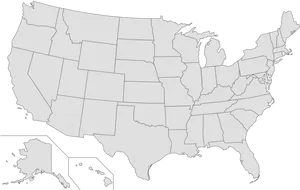 Blank U S A Map Outline PNG