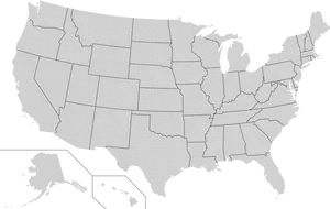 Blank U S A Map Outline PNG image