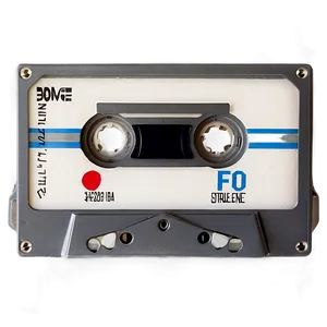 Blank White Cassette Tape Png 06112024 PNG image