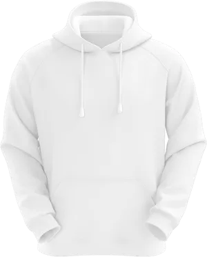 Blank White Hoodie Mockup PNG image