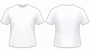 Blank White T Shirt Template Front Back PNG image