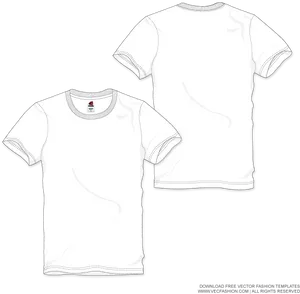 Blank White T Shirt Template Front Back PNG image
