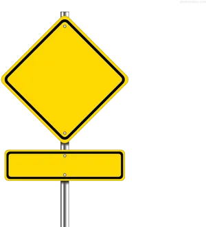 Blank Yellow Road Sign PNG image