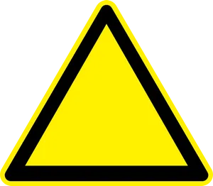 Blank Yellow Triangle Sign