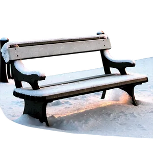 Blanket Of Snow Park Bench Png 24 PNG image