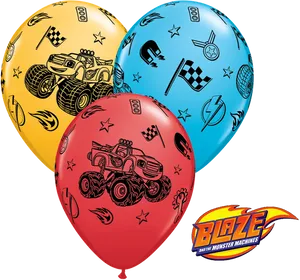 Blaze Monster Machines Balloons PNG image