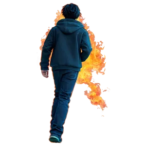 Blazing Fire Anime Style PNG Ppc PNG