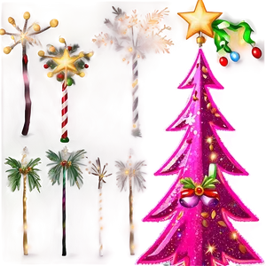 Blazing Pink Christmas Tree Png 97 PNG image