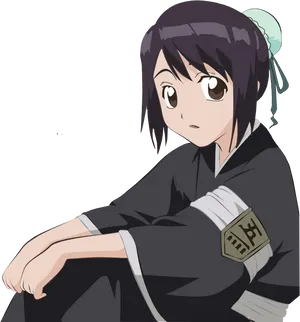 Bleach Anime Character Rukia Kuchiki PNG image