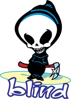 Blind Skateboarding Skeleton Logo PNG