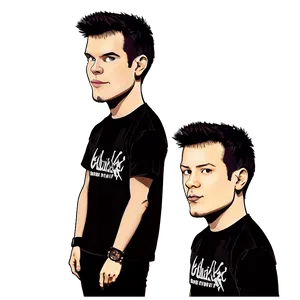 Blink-182 Band Cartoon Caricature Png Qni39 PNG image